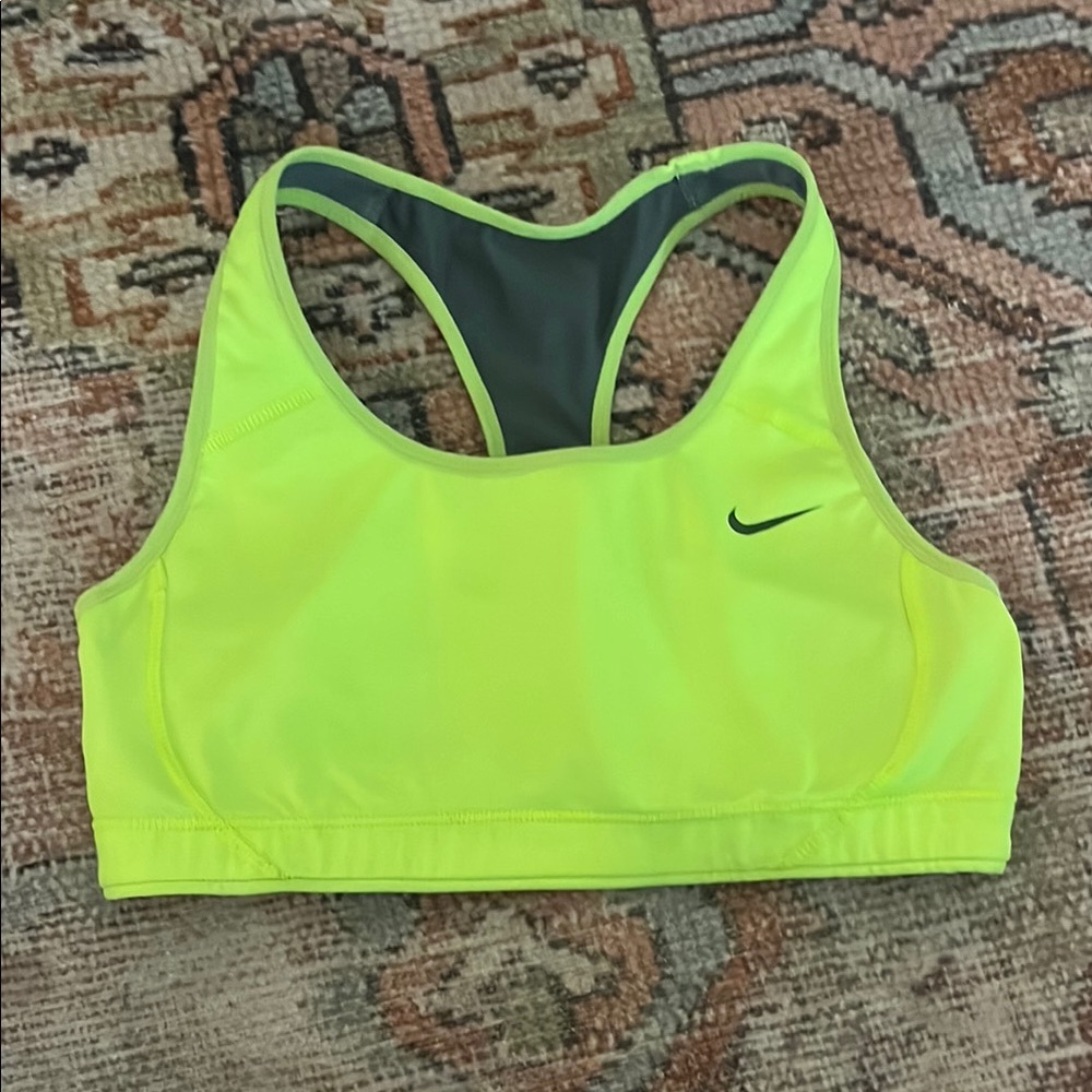 Neon green Nike sports bra SMALL